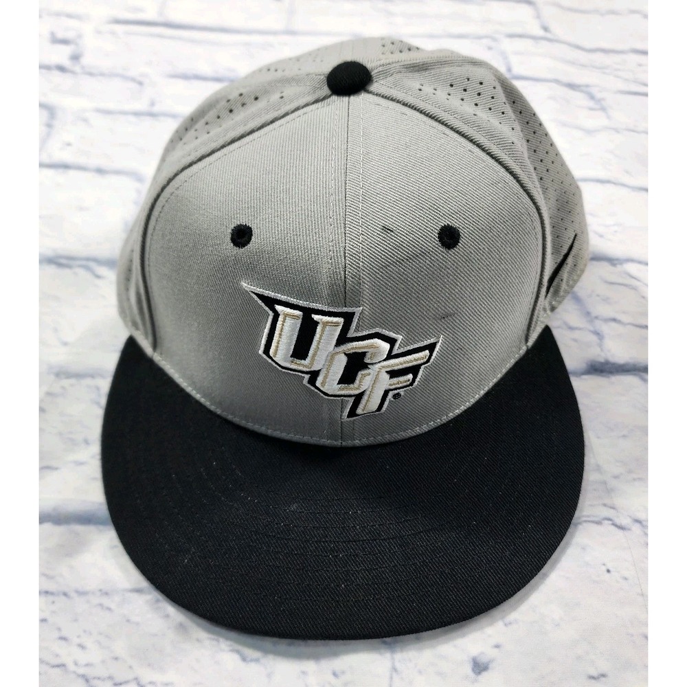 Central Knights Team Issued Nike True Fit Dri-Fit Hat Cap 7 1/8 UCF Logo Gray